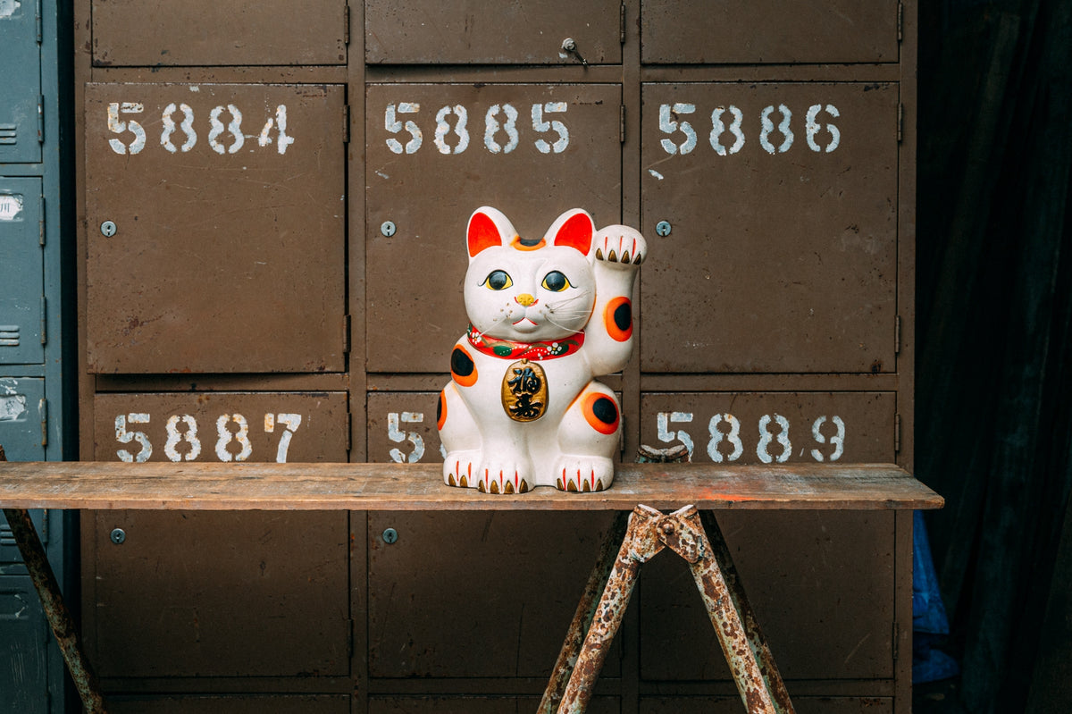 白・「福寿」小判・貯金箱