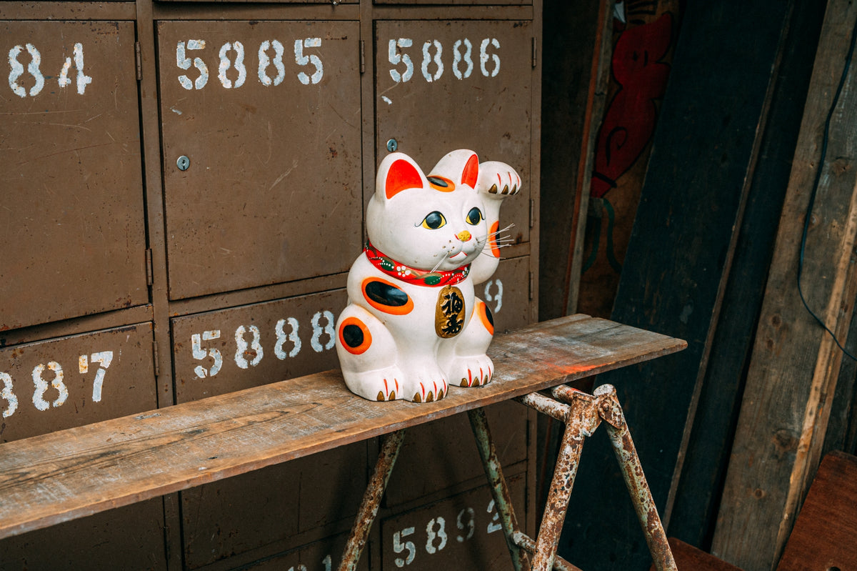 白・「福寿」小判・貯金箱
