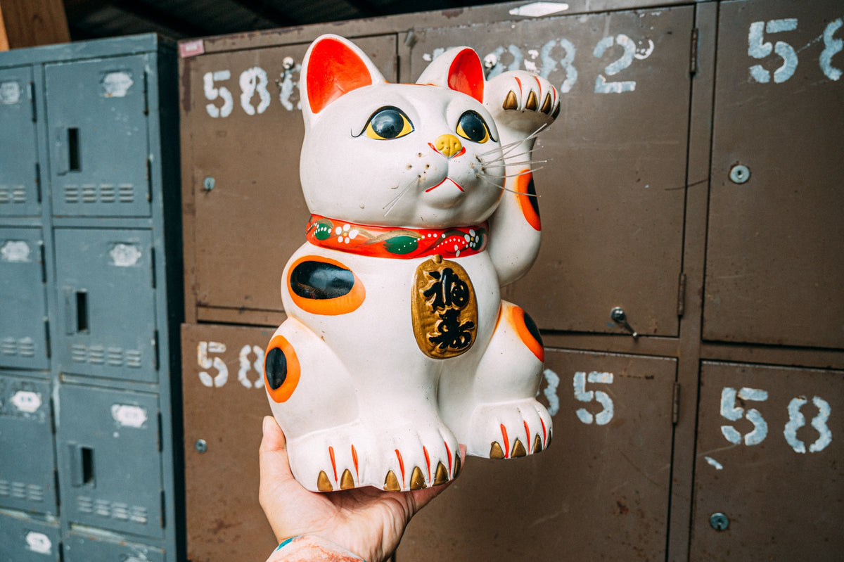 白・「福寿」小判・貯金箱